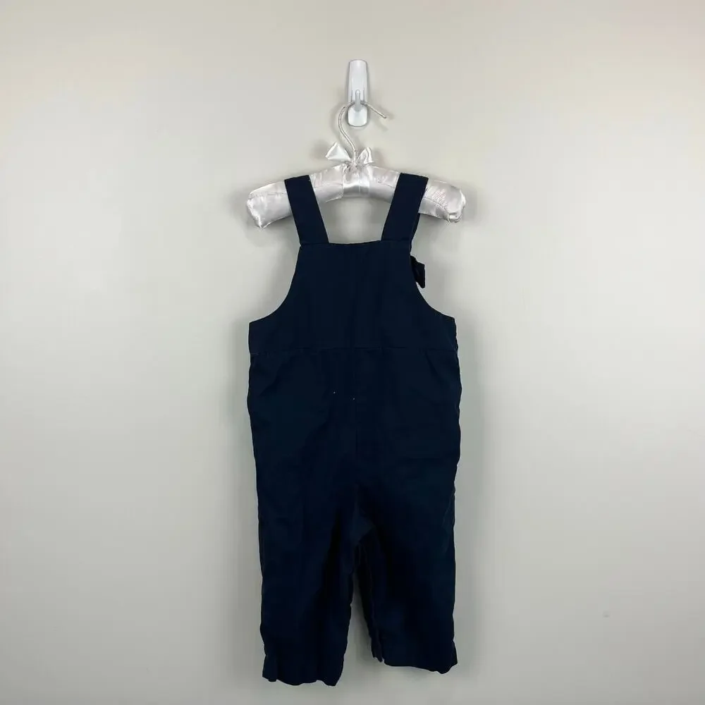 Disney Parks Mickey's Garage Navy Blue Overalls 18 Months